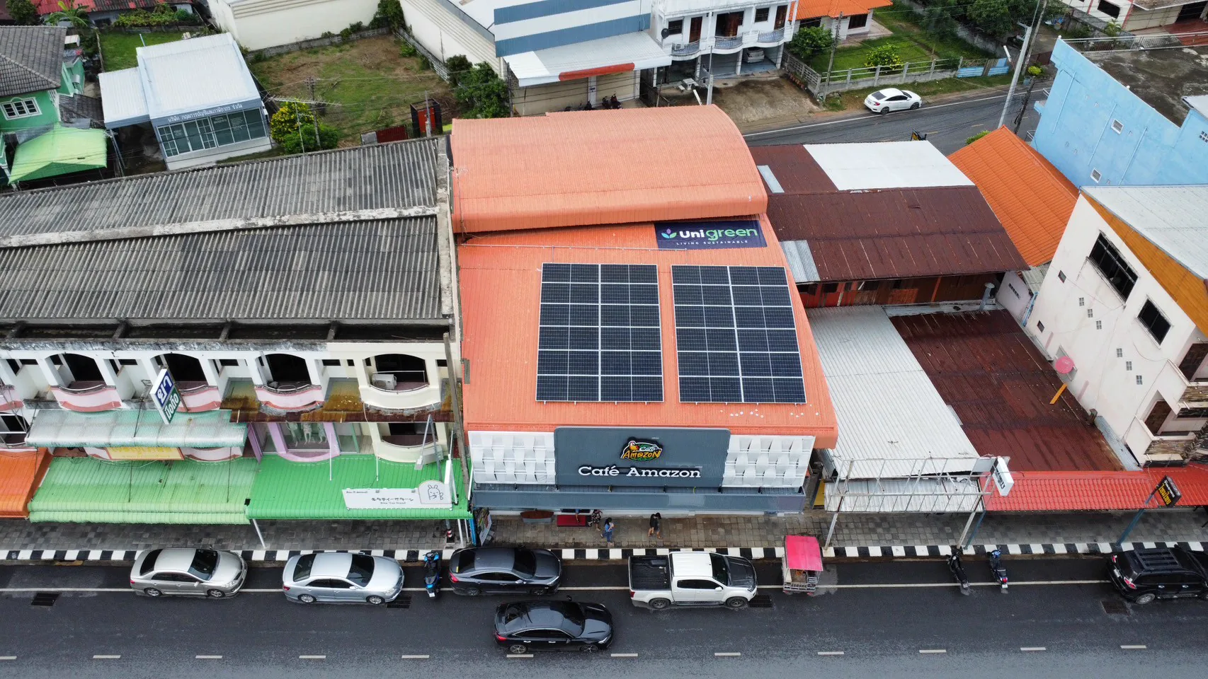 Café Amazon solar rooftop